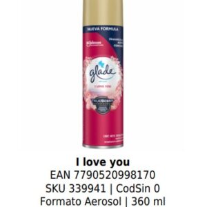 I love you Formato Aerosol | 360 ml