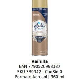 Vainilla Formato Aerosol | 360 ml